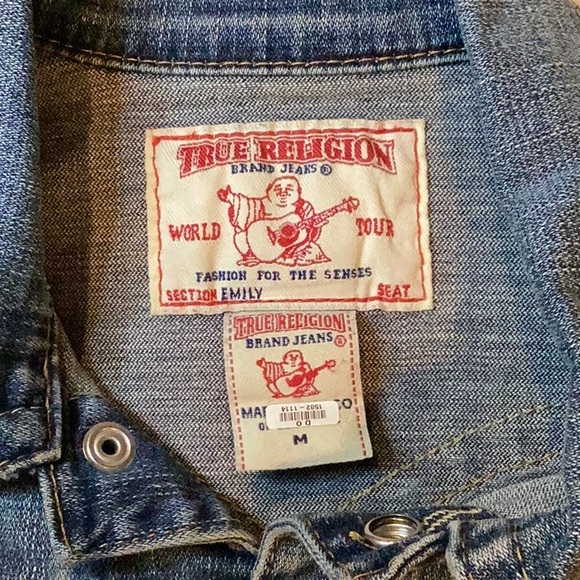 TRUE RELIGION Emily Fitted Denim Jean Jacket SZ.M - Picture 5 of 8